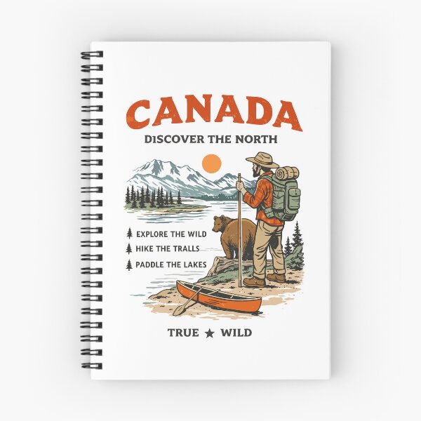 Item preview, Canada Discover The North Camping Hiker Poster designed and sold by Matinez Pink.