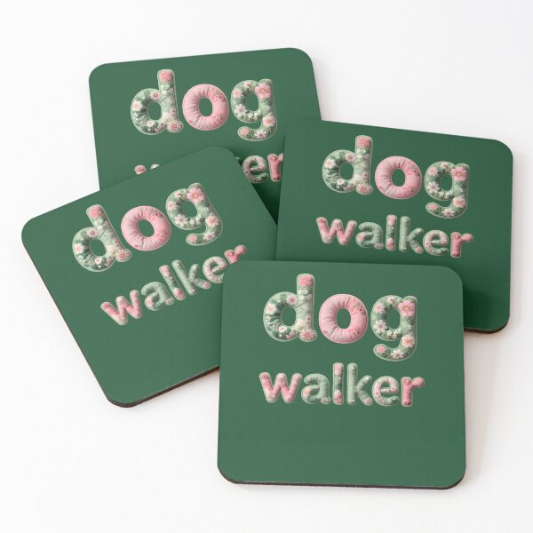 Item preview, Dog Walker - In Floral Faux Lettering 475 designed and sold by MYLLYPYLLY.