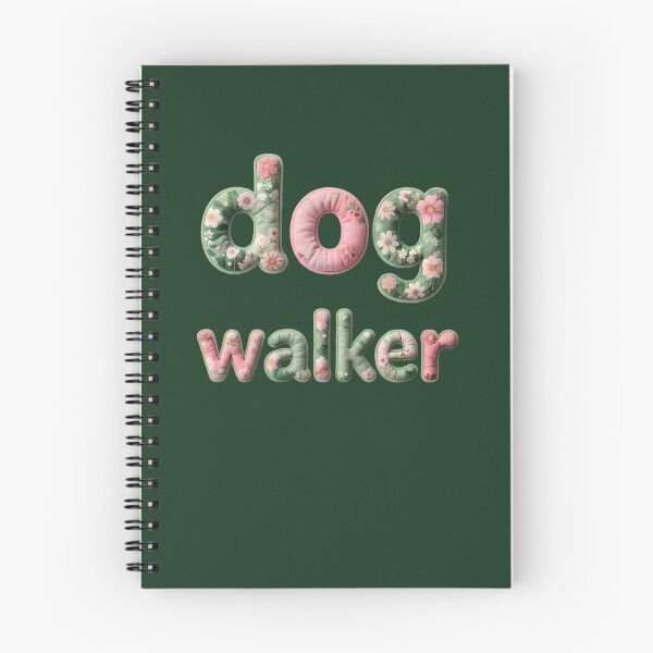 Item preview, Dog Walker - In Floral Faux Lettering 475 designed and sold by MYLLYPYLLY.