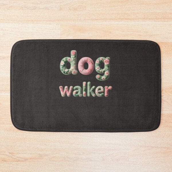 Item preview, Dog Walker - In Floral Faux Lettering 475 designed and sold by MYLLYPYLLY.