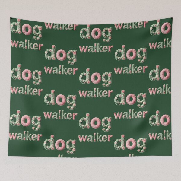 Item preview, Dog Walker - In Floral Faux Lettering 475 designed and sold by MYLLYPYLLY.