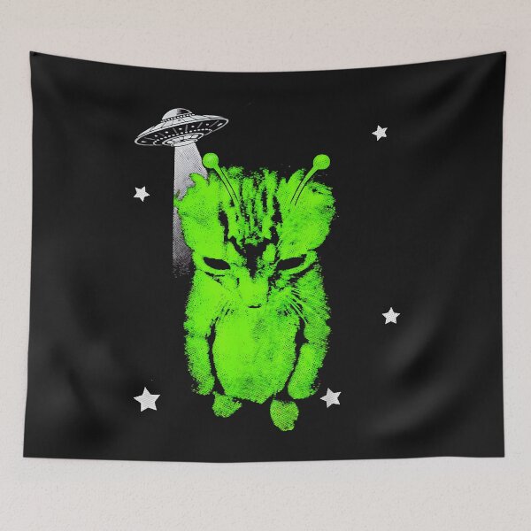 Item preview, Alien Cat Meme UFO Vintage  designed and sold by MOHAMED FRASER.