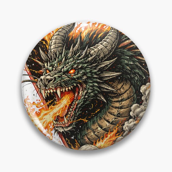 Item preview, Fire Breathing Dragon Metal Skull Poster designed and sold by Matinez Pink.