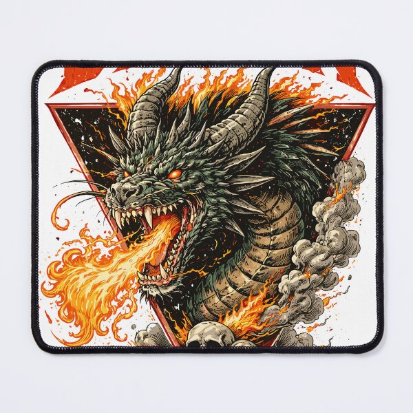 Item preview, Fire Breathing Dragon Metal Skull Poster designed and sold by Matinez Pink.