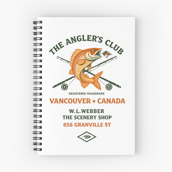 Item preview, The Anglers Club Vancouver Canada Fly Fishing Poster designed and sold by Matinez Pink.