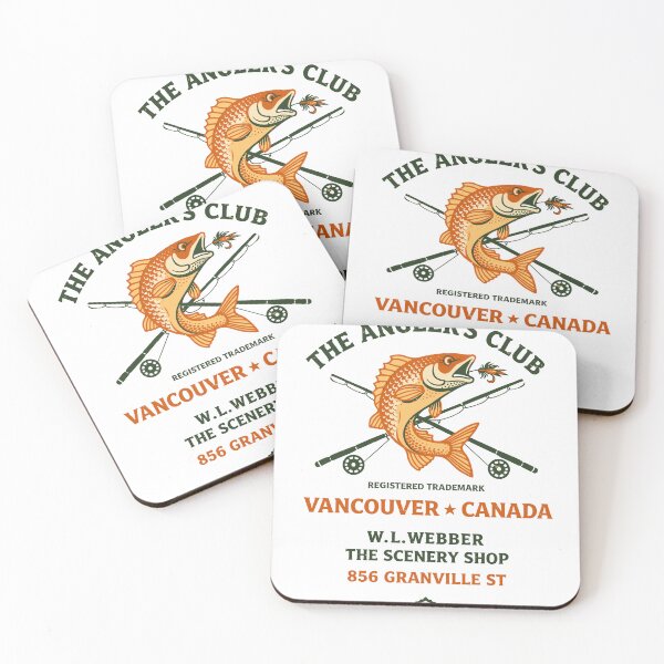Item preview, The Anglers Club Vancouver Canada Fly Fishing Poster designed and sold by Matinez Pink.