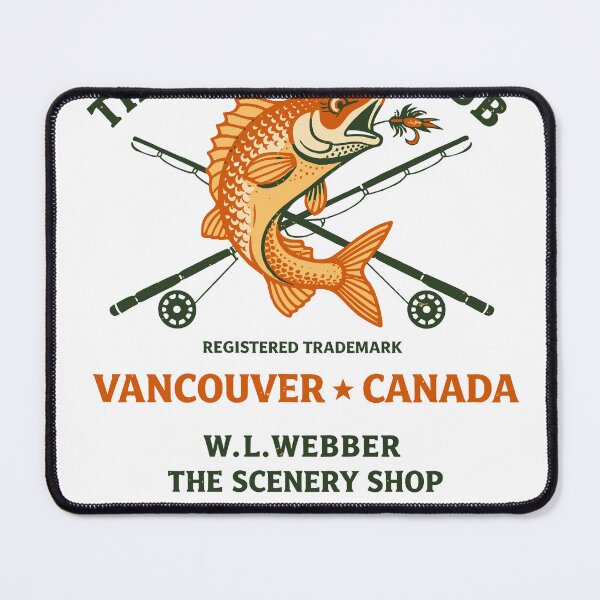 Item preview, The Anglers Club Vancouver Canada Fly Fishing Poster designed and sold by Matinez Pink.