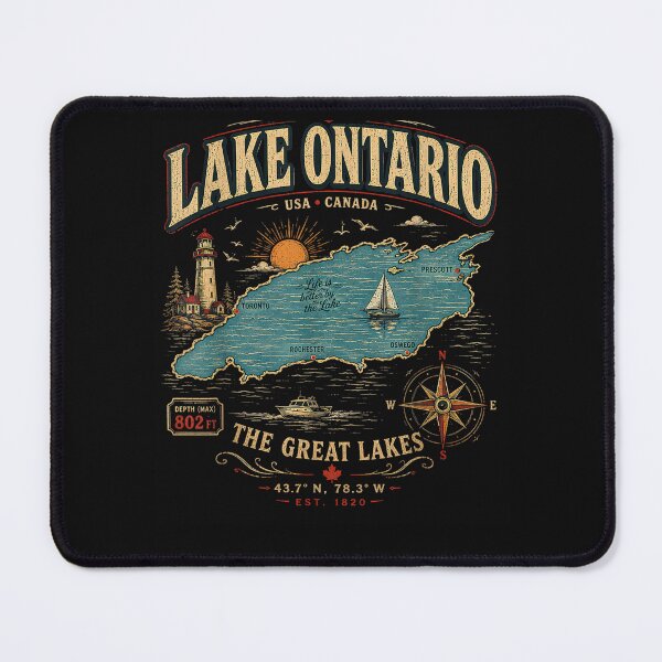 Item preview, Retro Style Vintage Lake Ontario designed and sold by ArtByimamS.