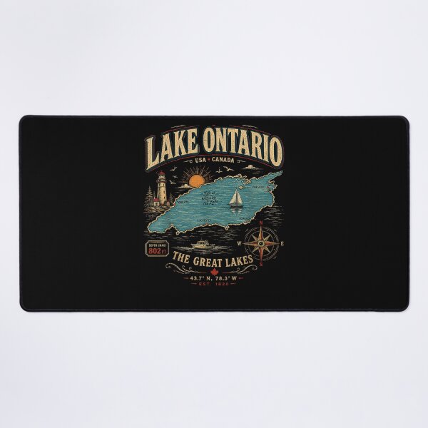 Item preview, Retro Style Vintage Lake Ontario designed and sold by ArtByimamS.