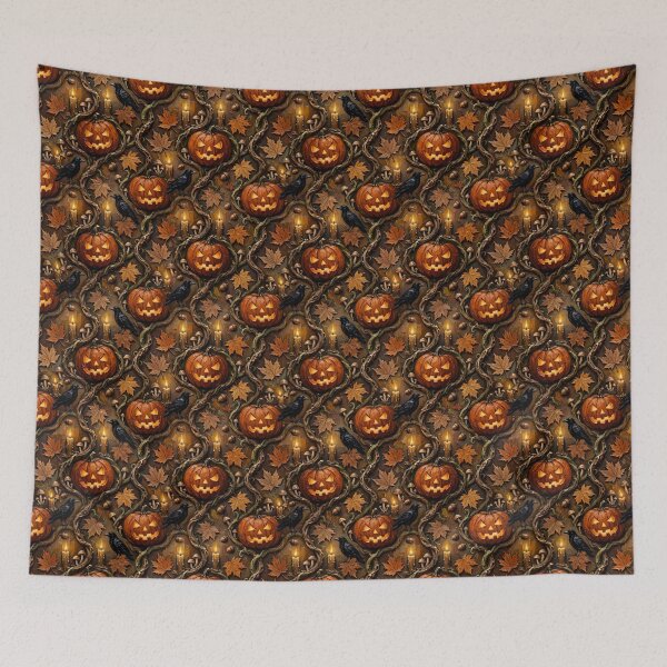 Item preview, Gothic Halloween Pumpkins and Ravens Autumn Harvest designed and sold by cr6zym1nd.