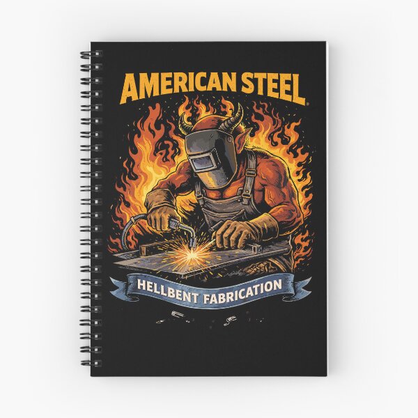 Item preview, American Steel Hellbent Fabrication Welding Devil Poster designed and sold by Matinez Pink.