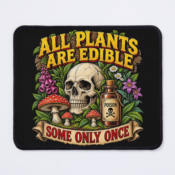 Item preview, All Plants Are Edible Some Only Once Foraging Dark Humor Botanist Survival designed and sold by BrockmeyeSB.