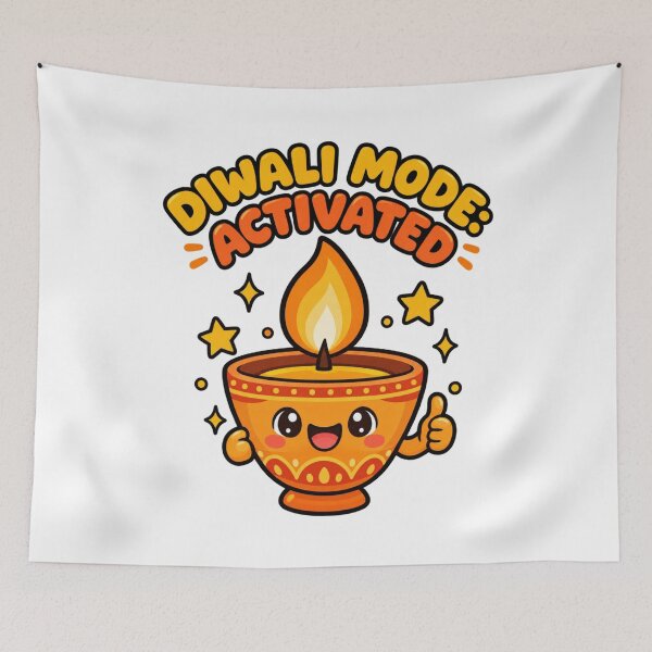 Item preview, Diwali Mode Activated – Funny Diwali Festival Celebration Design designed and sold by Globalcitytees.