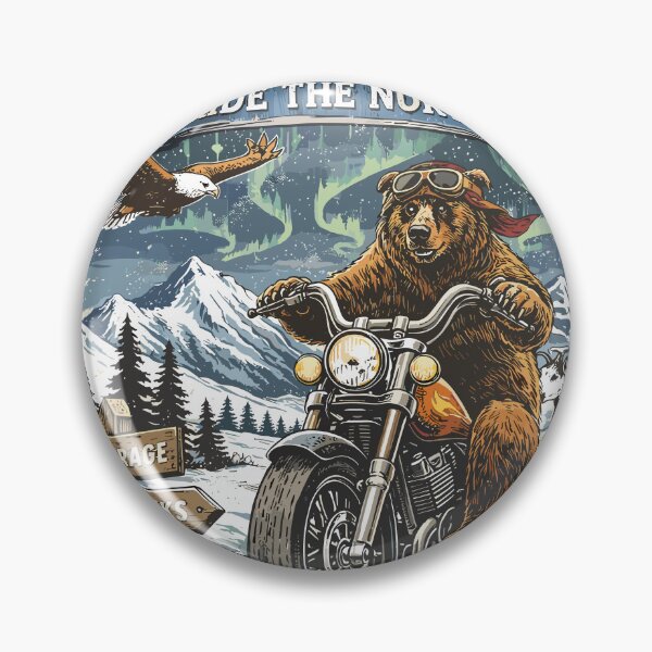 Item preview, Wild Alaska Ride The North Biker Bear Poster designed and sold by Matinez Pink.