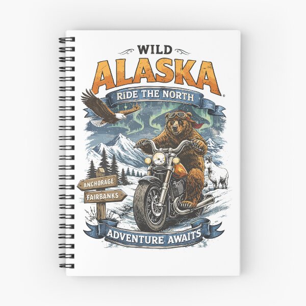 Item preview, Wild Alaska Ride The North Biker Bear Poster designed and sold by Matinez Pink.