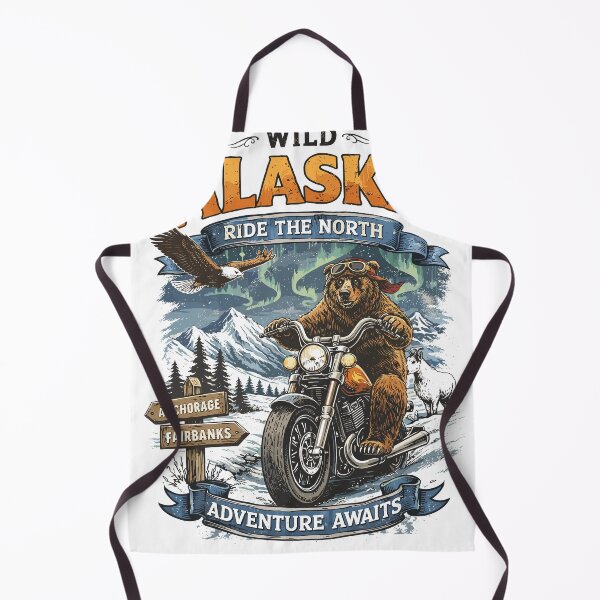 Item preview, Wild Alaska Ride The North Biker Bear Poster designed and sold by Matinez Pink.
