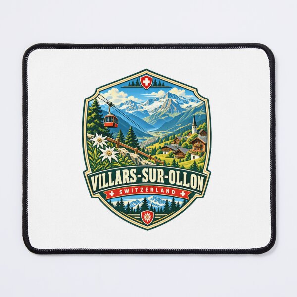 Item preview, Villars-Sur-Ollon Switzerland Swiss Alps Travel Souvenir designed and sold by Simsimah26Parks.