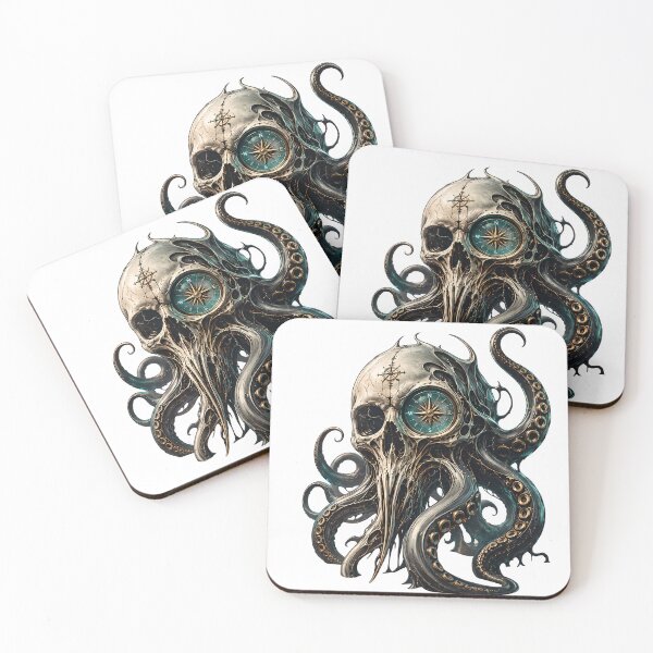 Item preview, octopus, skull, compass designed and sold by Hephaestus's Forge.