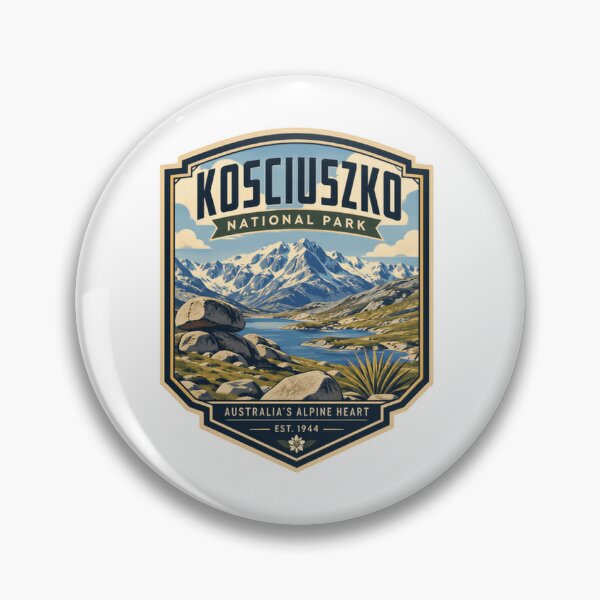 Item preview, Kosciuszko National Park Australia's Alpine Heart Est. 1944 Australian Mountains Travel Outdoor designed and sold by Simsimah26Parks.