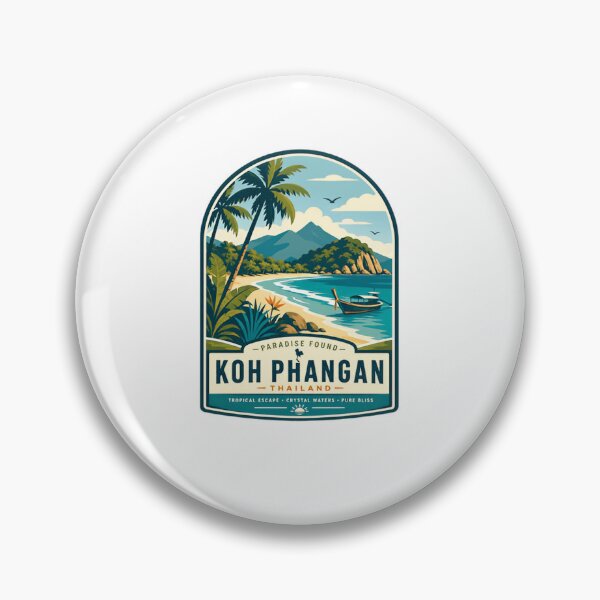 Item preview, Koh Phangan Thailand Paradise Found Tropical Escape Crystal Waterscape Pure Bliss Island Vacation Traveler designed and sold by Star3NowForMe.