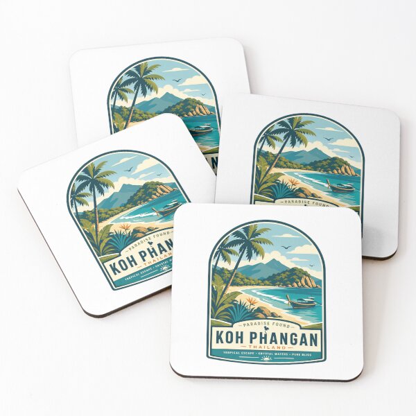 Item preview, Koh Phangan Thailand Paradise Found Tropical Escape Crystal Waterscape Pure Bliss Island Vacation Traveler designed and sold by Star3NowForMe.