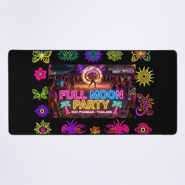 Item preview, Full Moon Party – Koh Phangan Thailand | Neon Tropical Beach Festival designed and sold by Spirit of Siam.