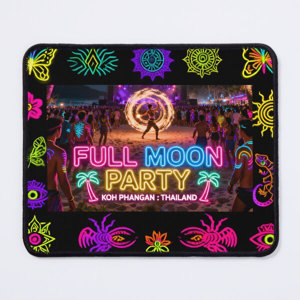 Item preview, Full Moon Party – Koh Phangan Thailand | Neon Tropical Beach Festival designed and sold by Spirit of Siam.