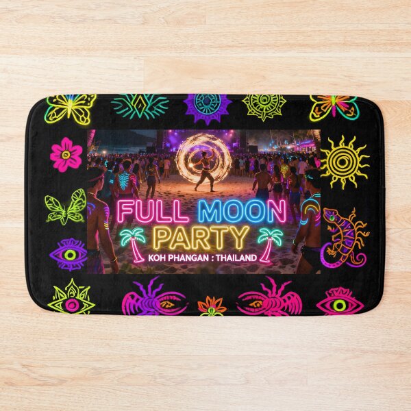 Item preview, Full Moon Party – Koh Phangan Thailand | Neon Tropical Beach Festival designed and sold by Spirit of Siam.