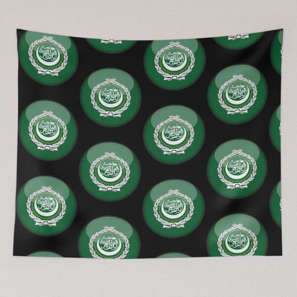 Item preview, Arab League 3D Round Flag Pan Arab Pride Design designed and sold by yazdogs.