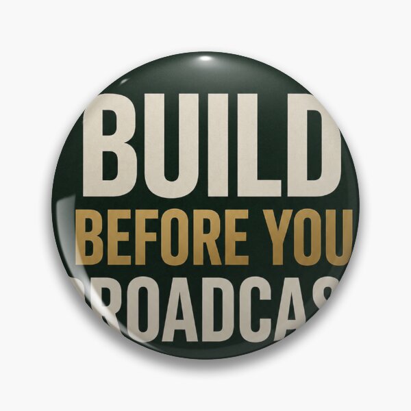 Item preview, Build Before You Broadcast | Wealth Quote Wall Art designed and sold by Zaramodo.