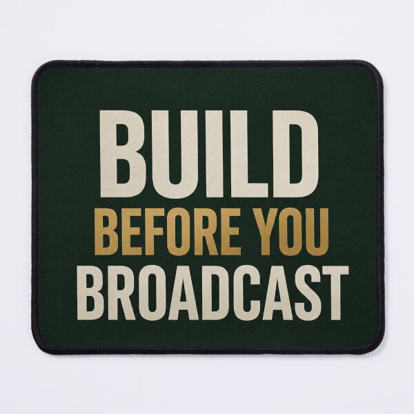 Item preview, Build Before You Broadcast | Wealth Quote Wall Art designed and sold by Zaramodo.