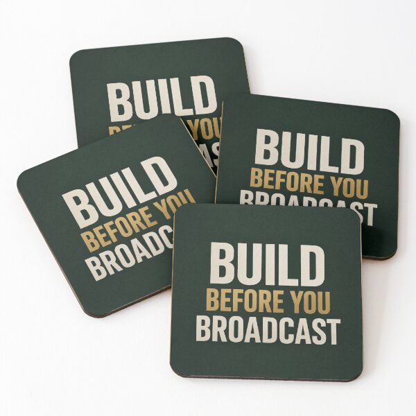 Item preview, Build Before You Broadcast | Wealth Quote Wall Art designed and sold by Zaramodo.