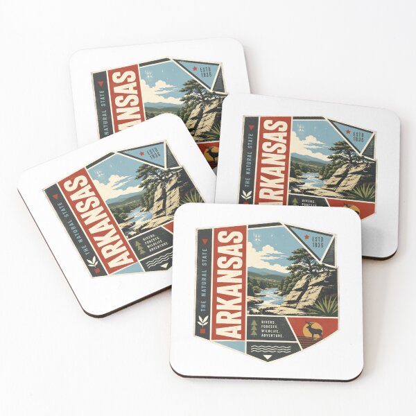 Item preview, Arkansas The Natural State Esto 1836 Rivers Forests Wildlife Adventure State Pride Travel Outdoors designed and sold by Star3NowForMe.