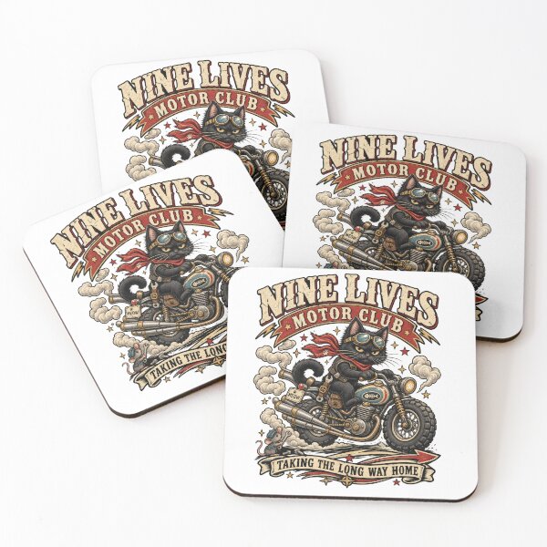Item preview, Nine Lives Motor Club Biker Cat designed and sold by Trendy-Artistry.
