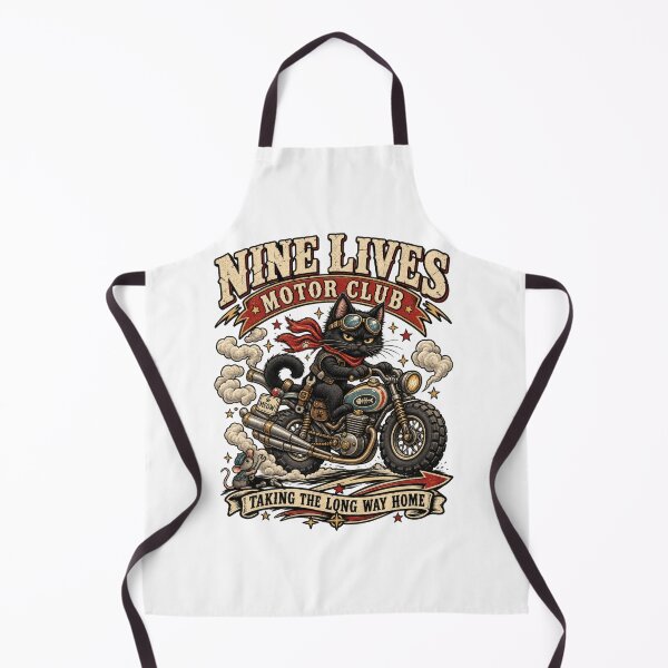 Item preview, Nine Lives Motor Club Biker Cat designed and sold by Trendy-Artistry.