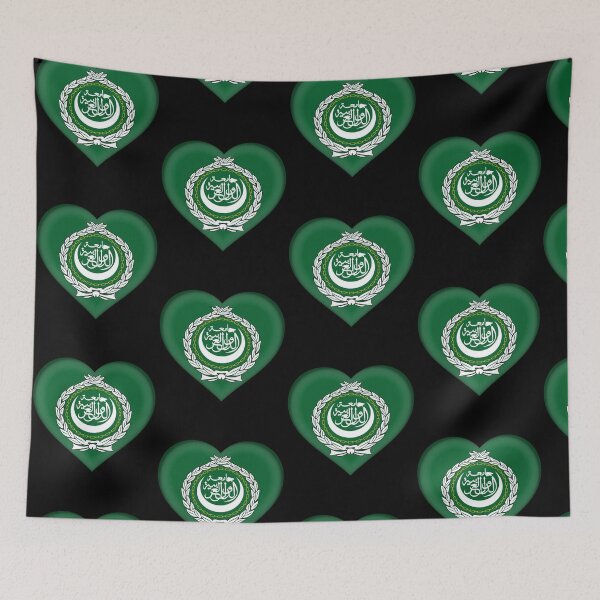 Item preview, Arab League Flag Heart 3D Pan Arab Love Gift Design designed and sold by yazdogs.