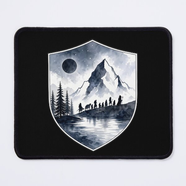 Item preview, Fantasy Fellowship Journey - Epic Mountain Night designed and sold by FrontierCosmic.