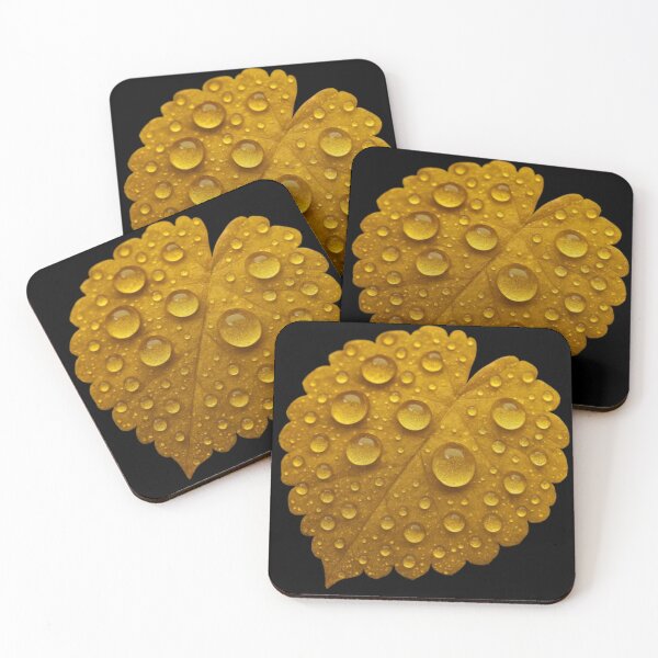 Item preview, Golden Leaf Drops – Nature Minimaliste designed and sold by Catfcreations.