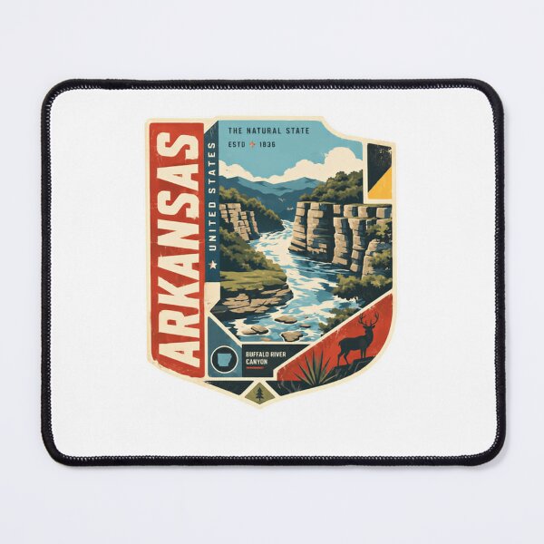 Item preview, Arkansas United States The Natural State Estd 1836 Buffalo River Canyon Travel Outdoor designed and sold by Star3NowForMe.