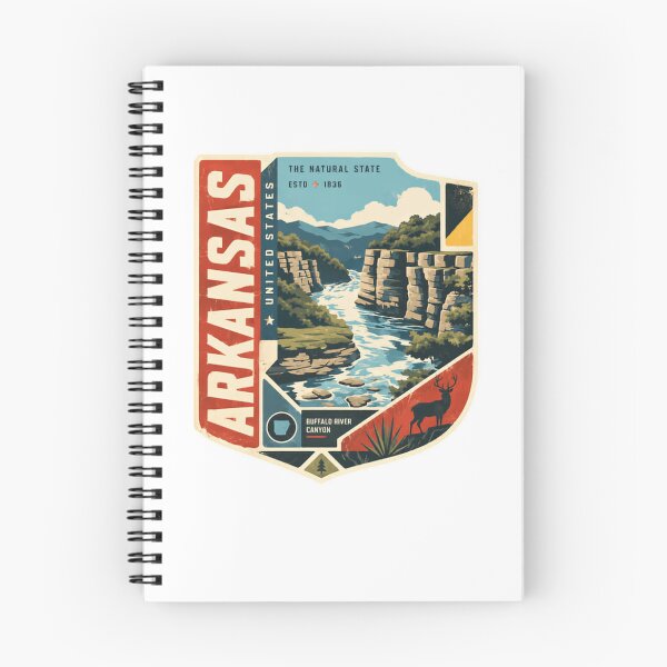 Item preview, Arkansas United States The Natural State Estd 1836 Buffalo River Canyon Travel Outdoor designed and sold by Star3NowForMe.