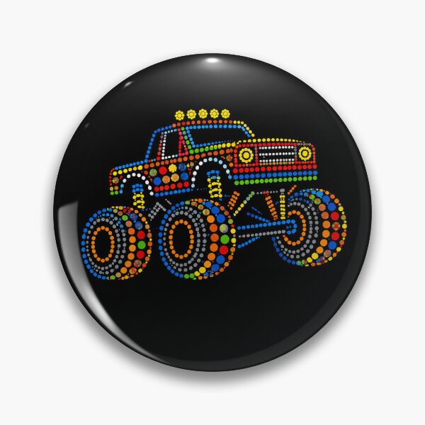 Item preview, Colorful Dotted Monster Truck Off Road Adventure designed and sold by Moizento.