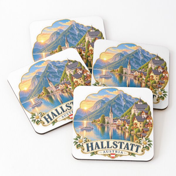 Item preview, Hallstatt Austria Vintage Travel Sticker designed and sold by ChicClicker.