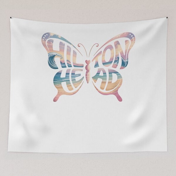 Item preview, Hiltons Heads Butterfly - South Carolina Beach City Vintage Style 80s 90s designed and sold by MathiasFuchs.