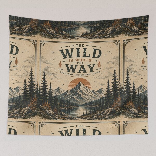 Item preview, Vintage Mountain Adventure Retro Outdoor Art designed and sold by Artswords.