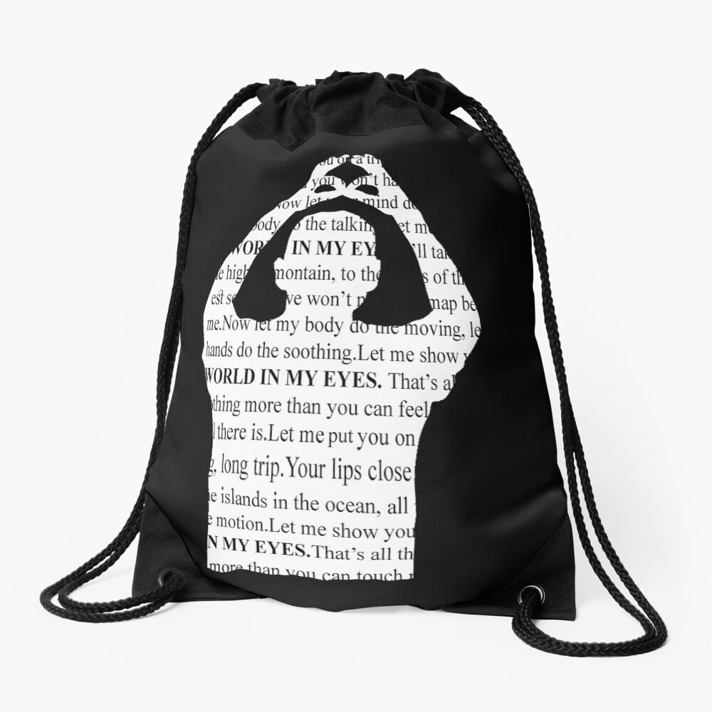 World In My Eyes V4 Drawstring Bag