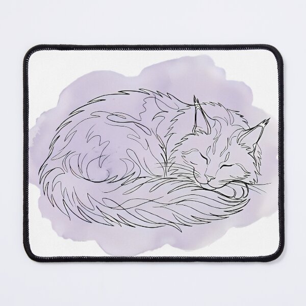 Item preview, Maine Coon Boho Line Art Sleeping Cat Lover Gift designed and sold by GTFullShop.