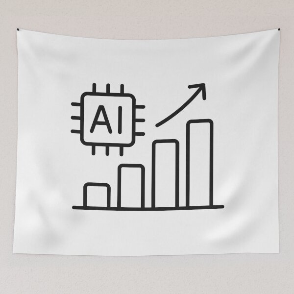 Item preview, AI Machine Learning Growth Line Icon designed and sold by VectorForge Studio.