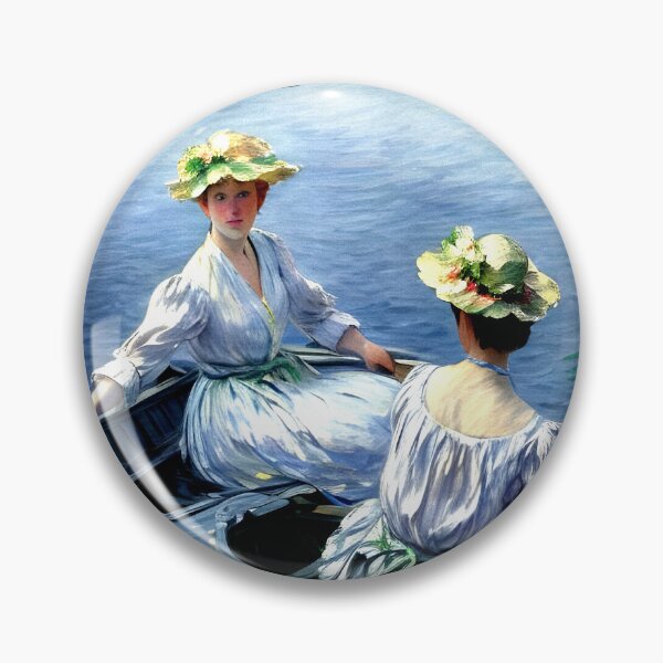 Item preview, The Blue Rowboat: A Tranquil Impressionist Study of Water designed and sold by artdesignsnow.