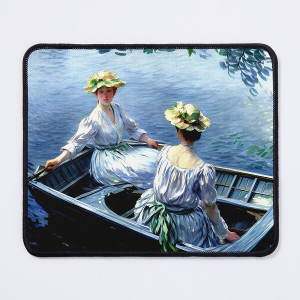 Item preview, The Blue Rowboat: A Tranquil Impressionist Study of Water designed and sold by artdesignsnow.