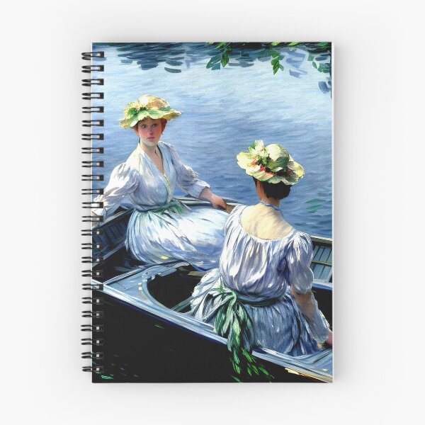 Item preview, The Blue Rowboat: A Tranquil Impressionist Study of Water designed and sold by artdesignsnow.